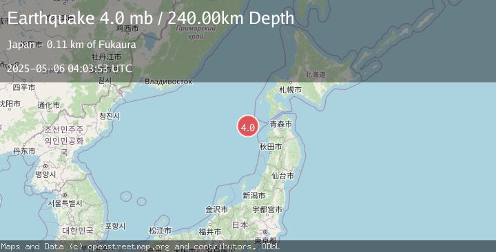 Map of EASTERN SEA OF JAPAN