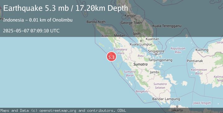 Map of NIAS REGION, INDONESIA