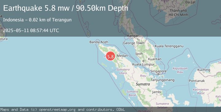 Map of NORTHERN SUMATRA, INDONESIA