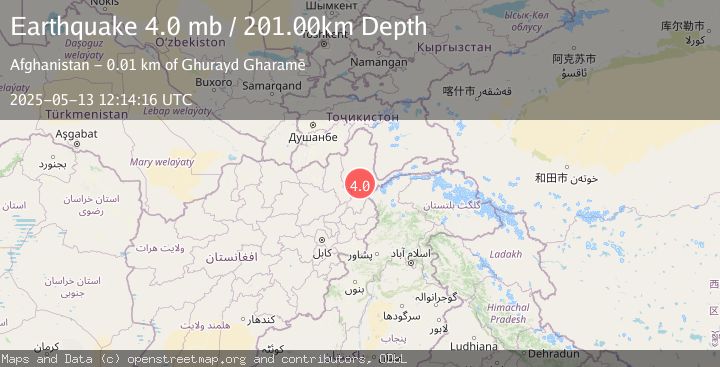 Map of HINDU KUSH REGION, AFGHANISTAN