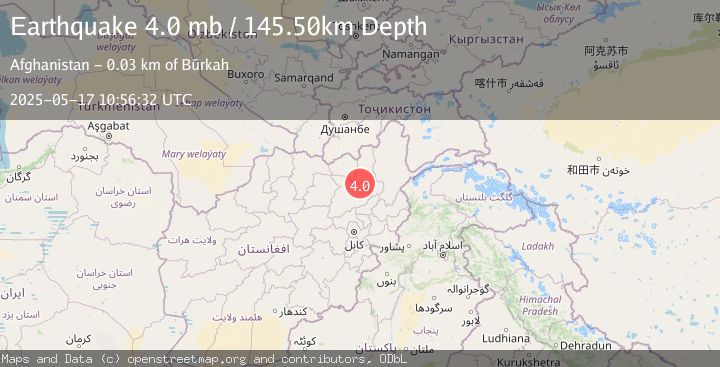 Map of HINDU KUSH REGION, AFGHANISTAN