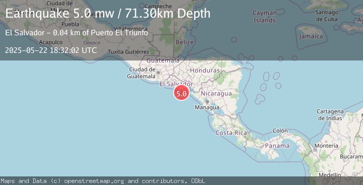 Map of OFFSHORE EL SALVADOR