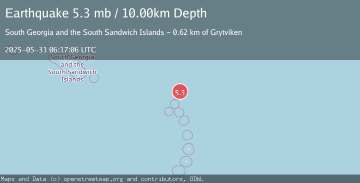 Map of SOUTH SANDWICH ISLANDS REGION