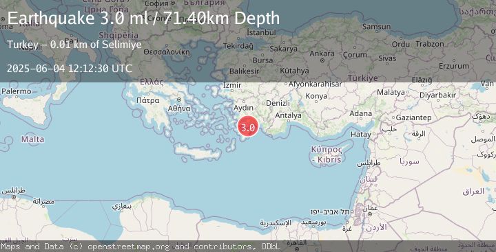Map of DODECANESE IS.-TURKEY BORDER REG