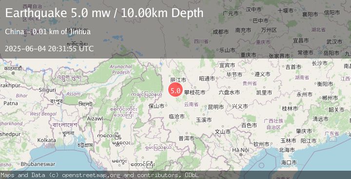 Map of YUNNAN, CHINA