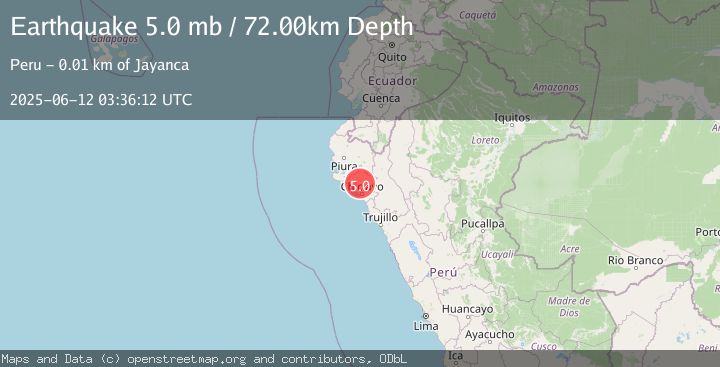 Map of NEAR COAST OF NORTHERN PERU