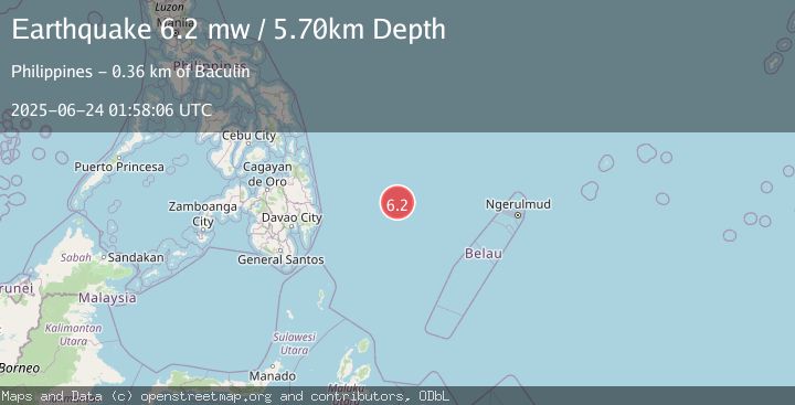 Map of EAST OF PHILIPPINE ISLANDS