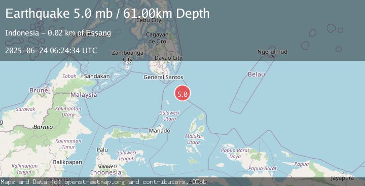 Map of KEPULAUAN TALAUD, INDONESIA