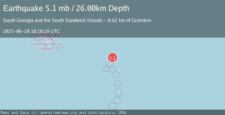 Map of SOUTH SANDWICH ISLANDS REGION