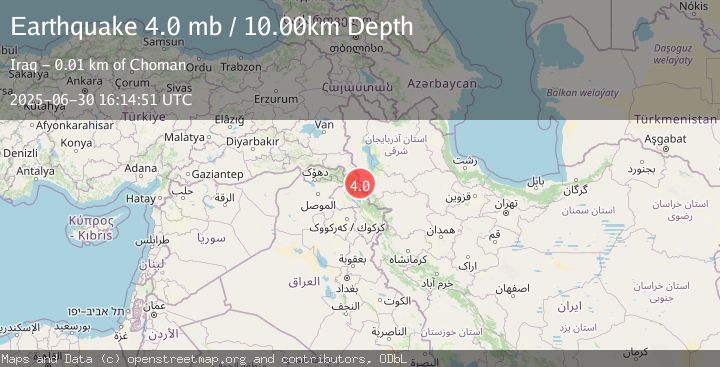 Map of IRAN-IRAQ BORDER REGION