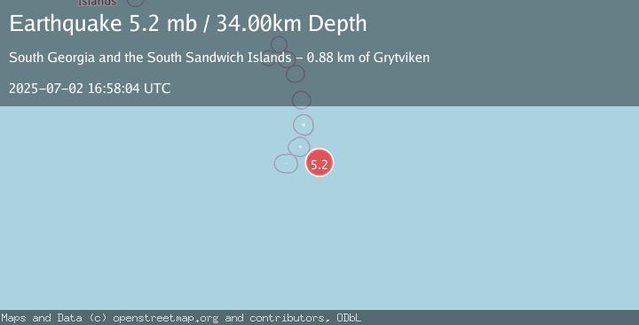 Map of SOUTH SANDWICH ISLANDS REGION