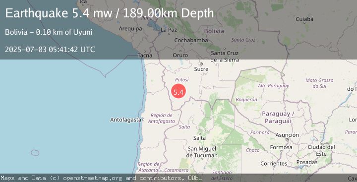 Map of POTOSI, BOLIVIA