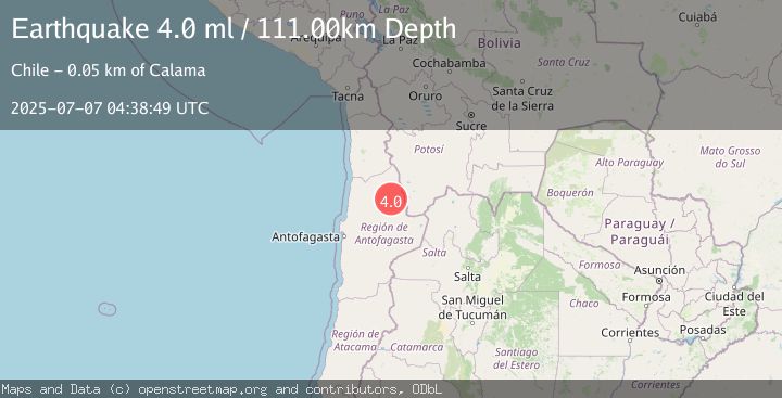 Map of ANTOFAGASTA, CHILE