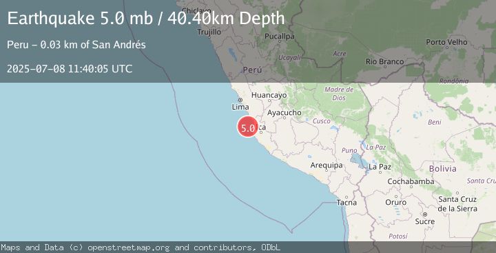 Map of NEAR COAST OF CENTRAL PERU