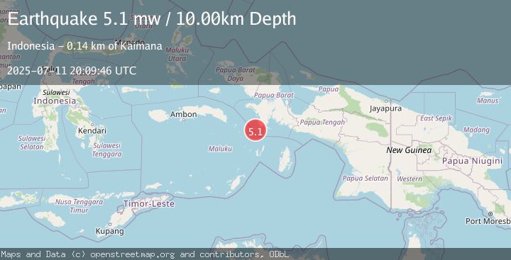 Map of NEAR S COAST OF PAPUA, INDONESIA