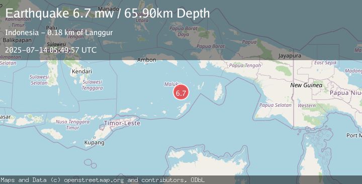 Map of KEP. TANIMBAR REGION, INDONESIA