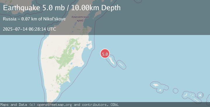 Map of KOMANDORSKIYE OSTROVA REGION