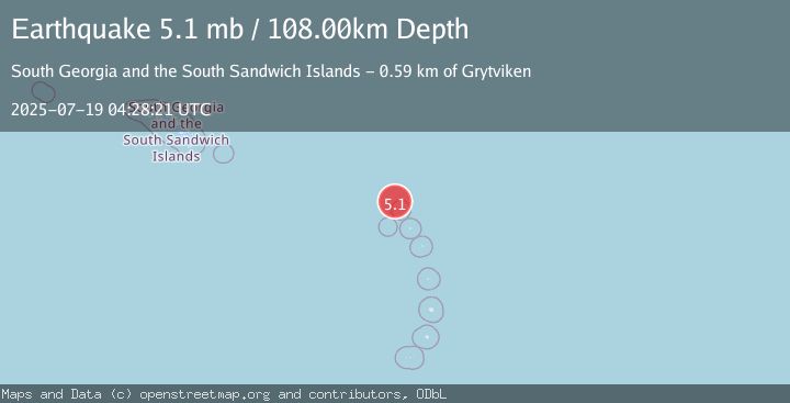 Map of SOUTH SANDWICH ISLANDS REGION