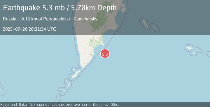 Map of OFF EAST COAST OF KAMCHATKA