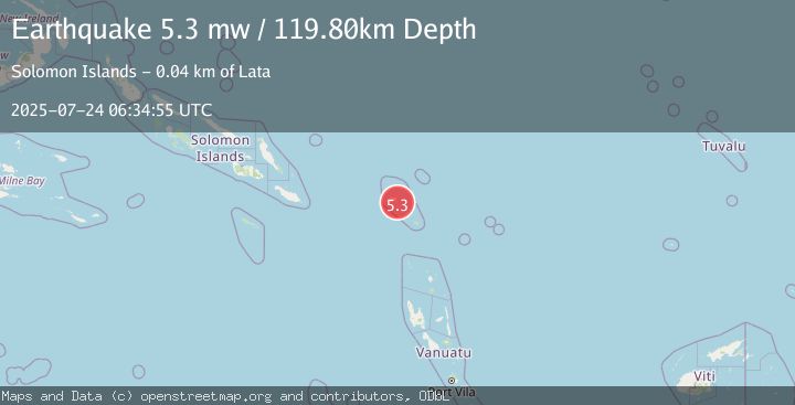 Map of SANTA CRUZ ISLANDS