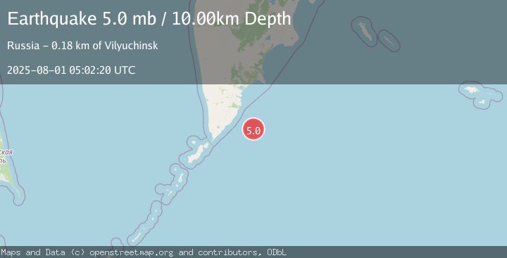 Map of OFF EAST COAST OF KAMCHATKA