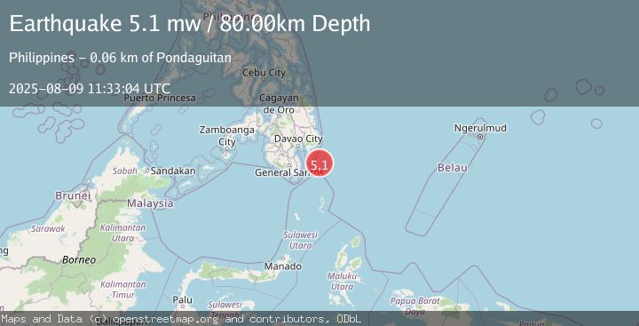 Map of MINDANAO, PHILIPPINES