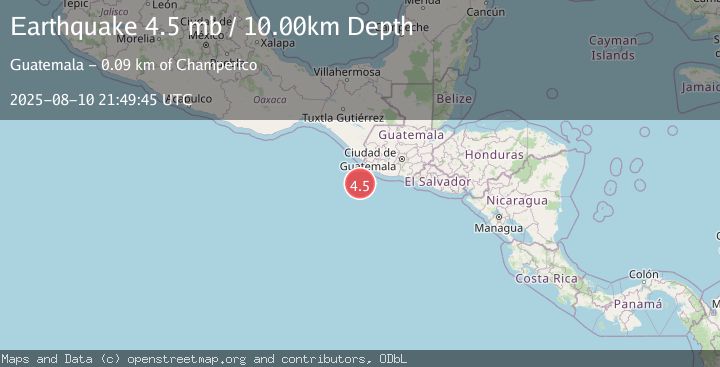 Map of OFFSHORE GUATEMALA