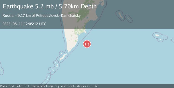 Map of OFF EAST COAST OF KAMCHATKA