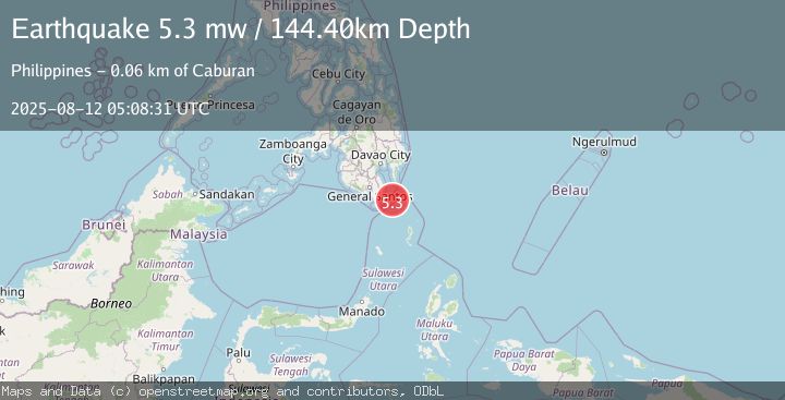 Map of MINDANAO, PHILIPPINES