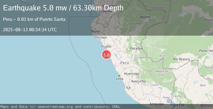 Map of NEAR COAST OF NORTHERN PERU