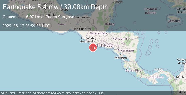 Map of OFFSHORE GUATEMALA