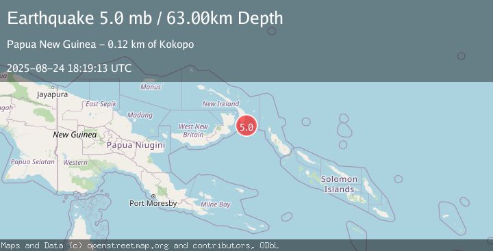 Map of NEW IRELAND REGION, P.N.G.