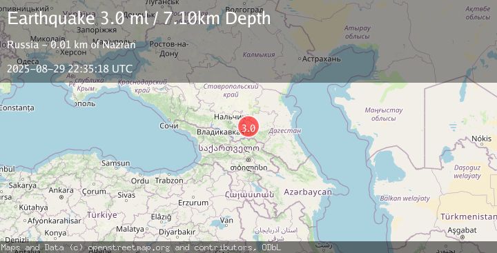 Map of CAUCASUS REGION, RUSSIA