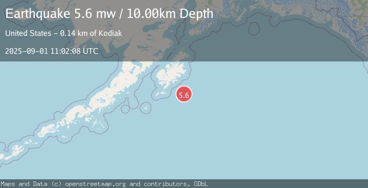 Map of KODIAK ISLAND REGION, ALASKA
