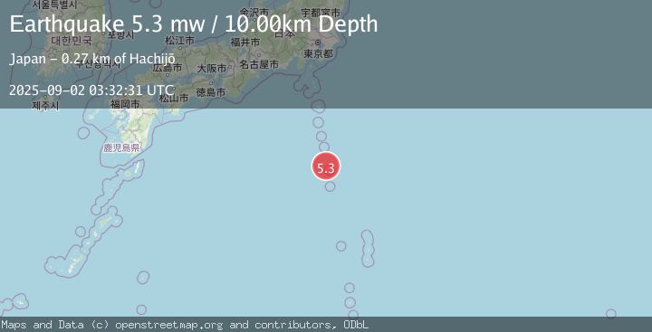 Map of IZU ISLANDS, JAPAN REGION