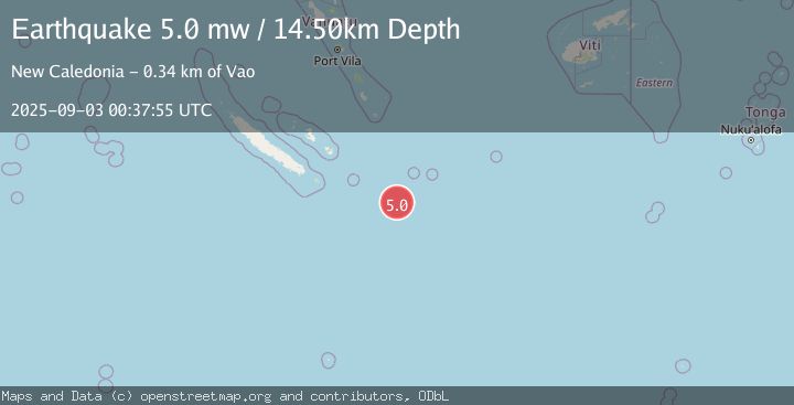 Map of SOUTHEAST OF LOYALTY ISLANDS