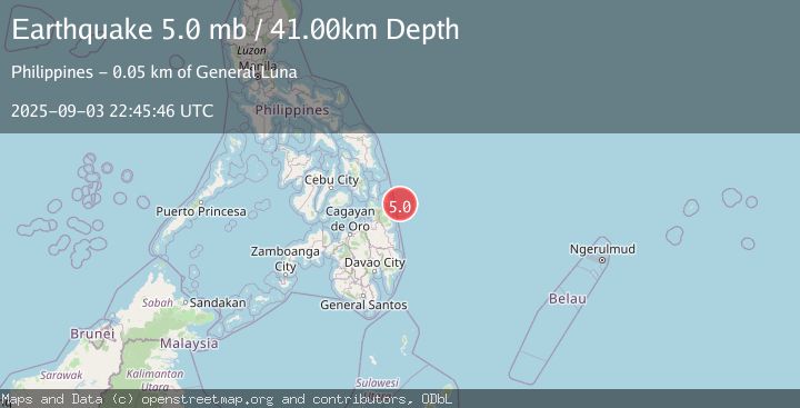 Map of MINDANAO, PHILIPPINES