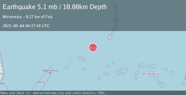 Map of STATE OF YAP, MICRONESIA
