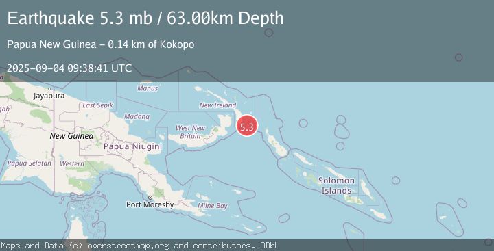Map of NEW IRELAND REGION, P.N.G.