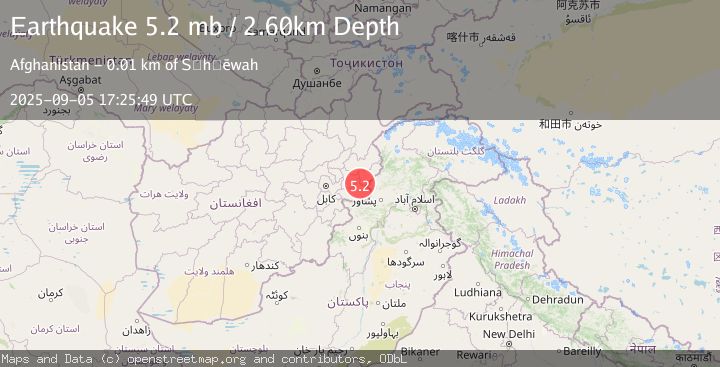 Map of HINDU KUSH REGION, AFGHANISTAN