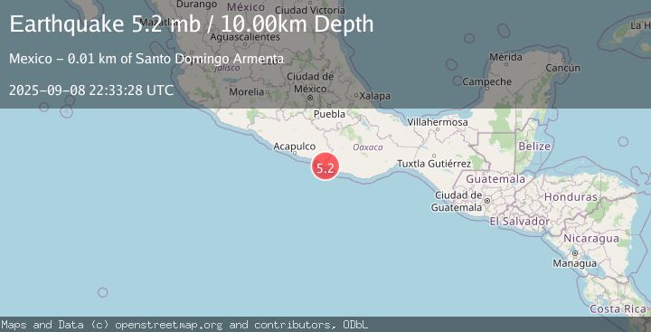 Map of OAXACA, MEXICO