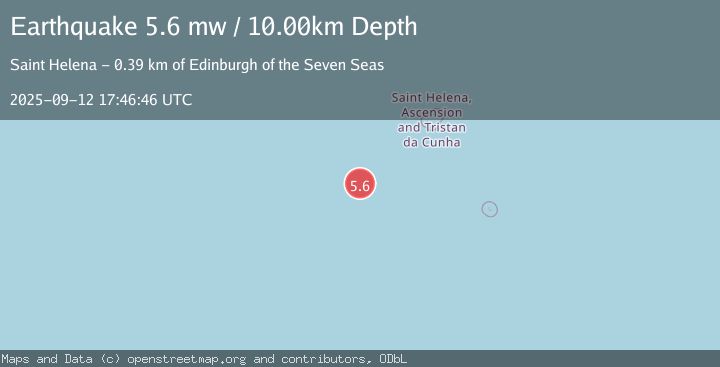 Map of TRISTAN DA CUNHA REGION