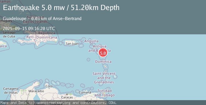 Map of GUADELOUPE REGION, LEEWARD ISL.
