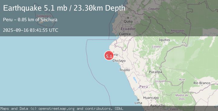 Map of NEAR COAST OF NORTHERN PERU