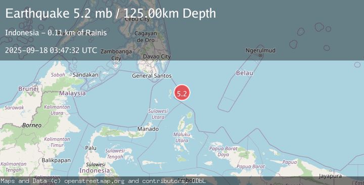 Map of KEPULAUAN TALAUD, INDONESIA