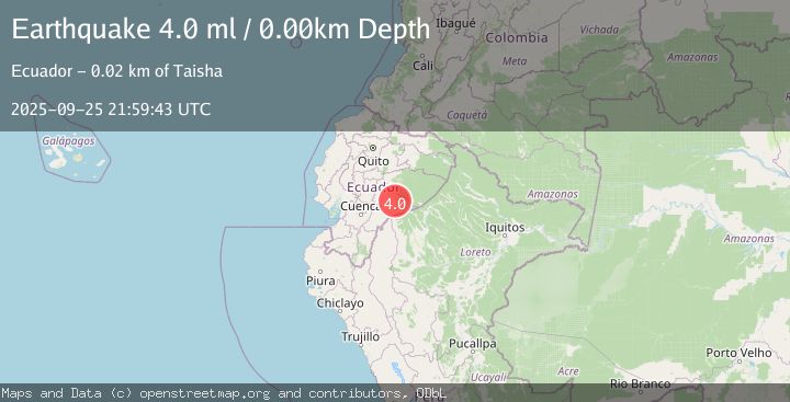 Map of PERU-ECUADOR BORDER REGION