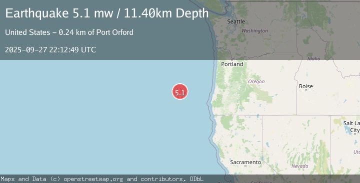 Map of OFF COAST OF OREGON
