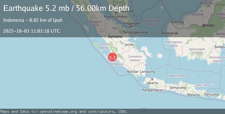 Map of SOUTHERN SUMATRA, INDONESIA