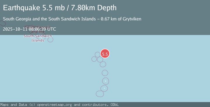 Map of SOUTH SANDWICH ISLANDS REGION
