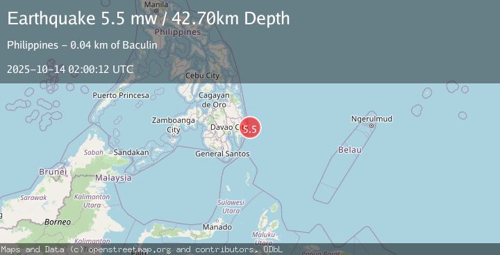 Map of MINDANAO, PHILIPPINES